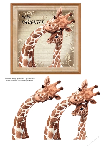 GIRAFFE FAMILY HALLO DAUGHTER