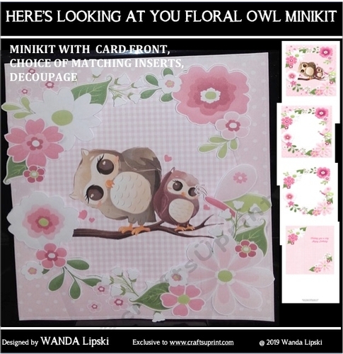 HERES LOOKING AT YOU FLORAL OWL MINIKIT