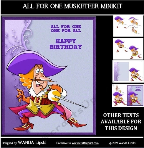 ALL FOR ONE MUSKETEER BIRTHDAY MINIKIT
