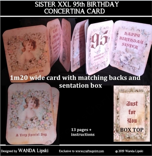 DEAR FRIEND 95TH XXL CONCERTINA BIRTHDAY CARD