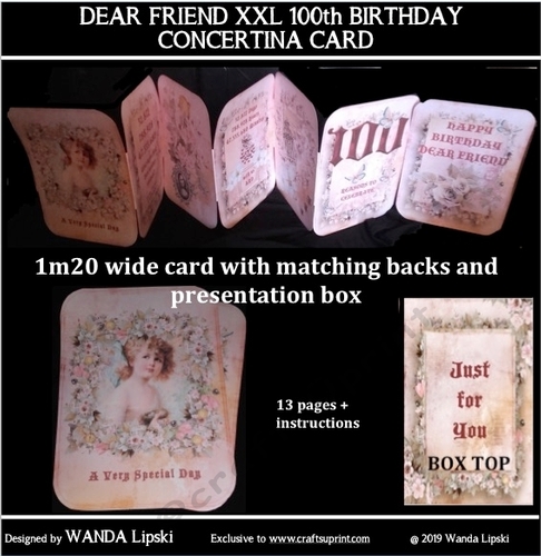 DEAR FRIEND 100TH XXL CONCERTINA BIRTHDAY CARD