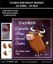TAURUS ZODIAC BIRTHDAY MINIKIT 20 APRIL - 20 MAY