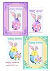 2 X EGGCELLENT EASTER BUNNY ULTRA QUICK TOPPERS 2