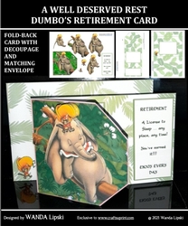 A WELL-DESERVED REST DUMBOS RETIREMENT FOLDBACK CARD MINIKIT