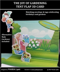 THE JOY OF GARDENING TENT FLAP 3D CARD