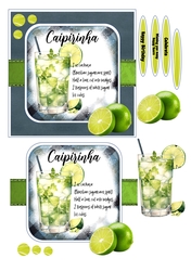 COCKTAIL COASTER BIRTHDAY CARD FRONT 4 CAIPIRINHA