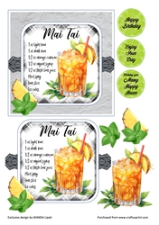 COCKTAIL COASTER BIRTHDAY CARD FRONT 8 MAI TAI