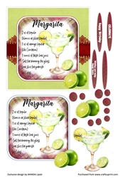 COCKTAIL COASTER BIRTHDAY CARD FRONT 9 MARGARITA