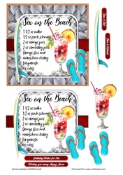 COCKTAIL COASTER BIRTHDAY CARD FRONT 16 SEX ON THE BEACH