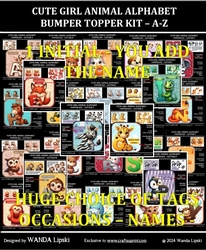 CUTE GIRL ANIMAL ALPHABET A-Z ALL OCCASIONS BUMPER KIT