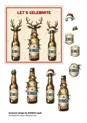 CELEBRATE CHRISTMAS WITH REINBEER CARD TOPPER