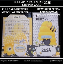 2025 BEE HAPPY CALENDAR STEPPER CARD KIT
