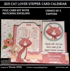 2025 CAT LOVER STEPPER CALENDAR CARD KIT