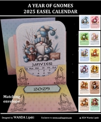 A YEAR OF GNOMES 2025 EASEL CALENDAR