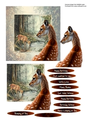 HERES LOOKING AT YOU WOODLAND DEER ALL OCCASIONS CARD FRONT