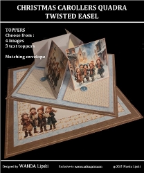 cup1414408_2237 - CHRISTMAS CAROLLERS QUADRA TWISTED EASEL CARD KIT