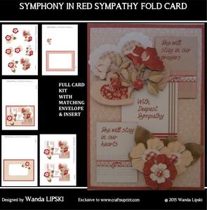 Symphony in Red Sympathy Card for Him or Her