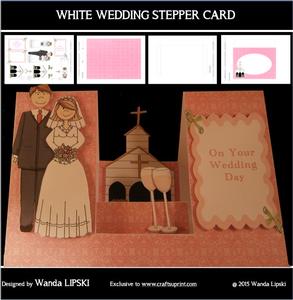 White Wedding Stepper Card