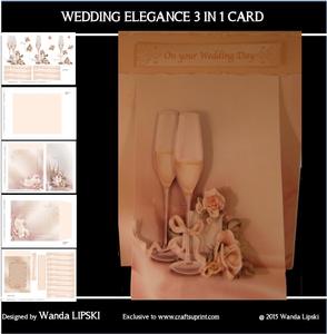 Wedding Elegance 3 in 1 Card