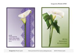 2 Calla Lily Quick Card Fronts