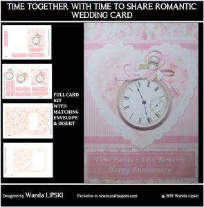 Time Together with Time to Share Romantic Wedding/Anniversary/Engagement Card