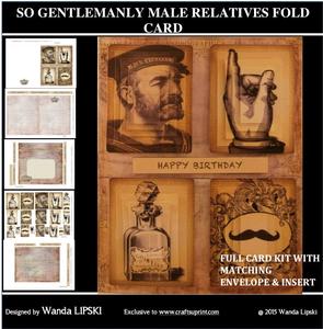 So Gentlemanly Male Relatives Fold Card