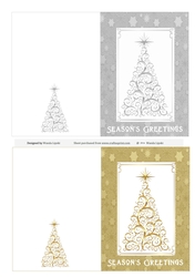GOLD AND SILVER TREES QUICK CHRISTMAS CARDS