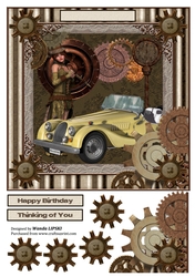 TWO BEAUTIES MALE 8x8 BIRTHDAY TOPPER