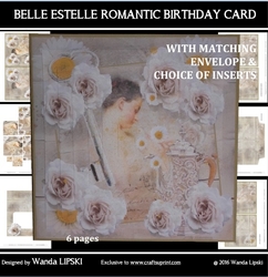BELLE ESTELLE ROMANTIC BIRTHDAY CARD
