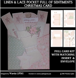 LINEN & LACE POCKET FULL OF WISHES CARD