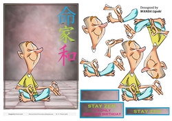 STAY ZEN BIRTHDAY CARD FRONT