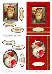 2 X QUICK VINTAGE CHRISTMAS CARD FRONTS