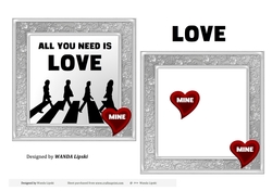 ALL YOU NEED IS LOVE CARD TOPPER