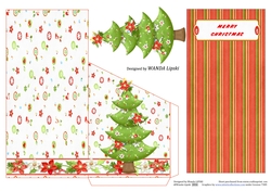 HO HO HO CHRSTMAS TREE MONEY HOLDER CARD