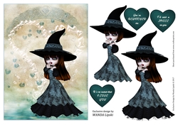 YOUVE BEWITCHED ME LOVE/VALENTINE CARD FRONT