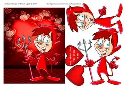 YOU BRING OUT THE DEVIL IN ME VALENTINE TOPPER