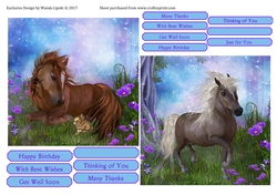 2 ULTRA QUICK SHETLAND PONY FANTASY CARD FRONTS