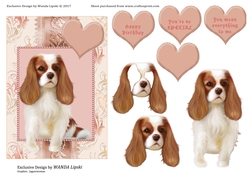 HEARTFELT CAVALIER BIRTHDAY OR LOVE/FRIENDSHIP TOPPER