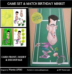GAME SET & MATCH CELEBRITY TENNIS MINIKIT