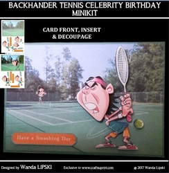 BACKHANDER TENNIS CELEBRITY BIRTHDAY or FATHERS DAY MINIKIT