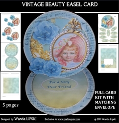 VINTAGE BEAUTY EASEL CARD