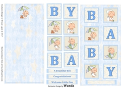 QUICK BIRTH BABY BOY CARD FRONT