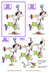 FUN BIRTHDAY MALE STEP BY STEP TOPPER