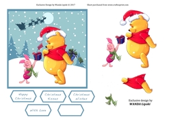 A PRESENT FOR POOH CHRISTMAS CARD FRONT