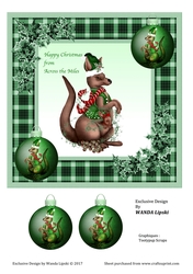 AUSSIE CHRISTMAS CARD FRONT TOPPER