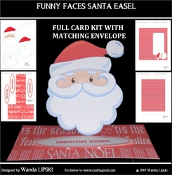 FUNNY FACE CHRISTMAS SANTA EASEL