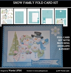 SNOW FAMILY CHRISTMAS CARD
