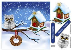 8 x 8 OWL HOUSE CHRISTMAS TOPPER