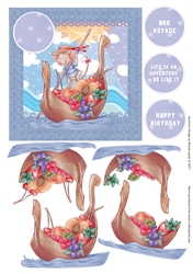 SEAS OF PLENTY SQUARE BIRTHDAY OR BON VOYAGE TOPPER