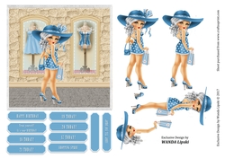 SHOPPING SPREE BIRTHDAY BLUE TOPPER